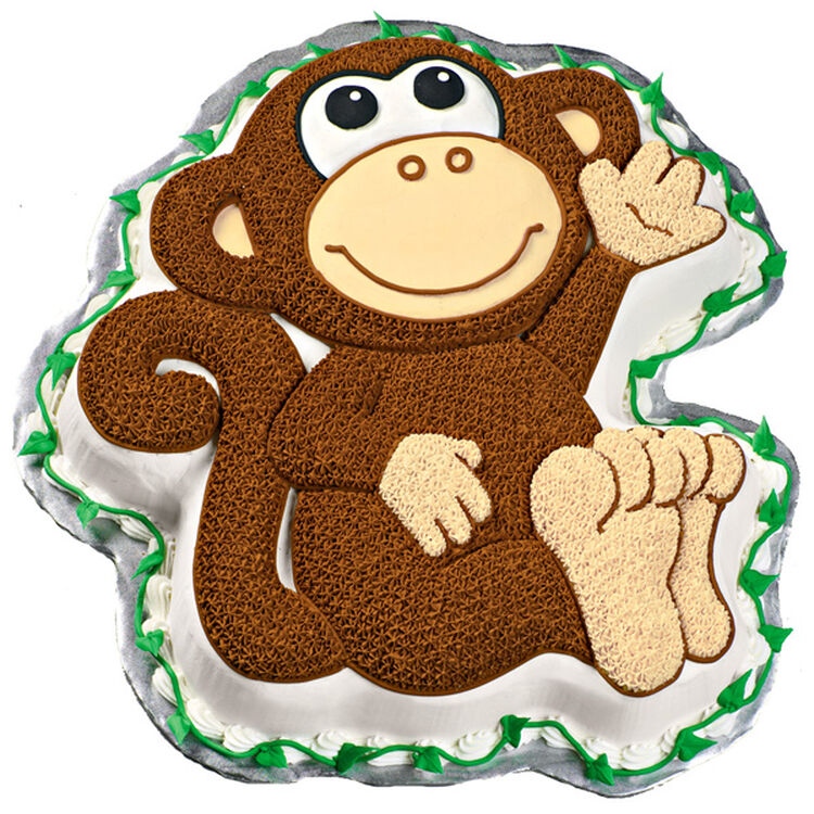 Monkey themed first birthday cake | Based on a design by Lor… | Flickr